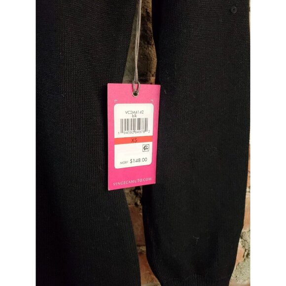 Vince Camuto Knit Sequined Sweater Dress Womens Sz XS New NWT Black - Picture 3 of 4